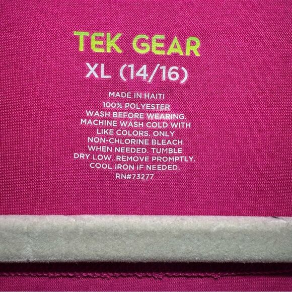 Tek Gear size XL Pink tropical leaf Activewear tank Top - Picture 2 of 3